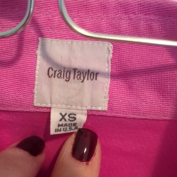 Craig Taylor Button Down Pink XS - Picture 3 of 6